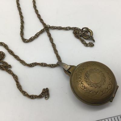 Vintage  Photo Locket With Chain