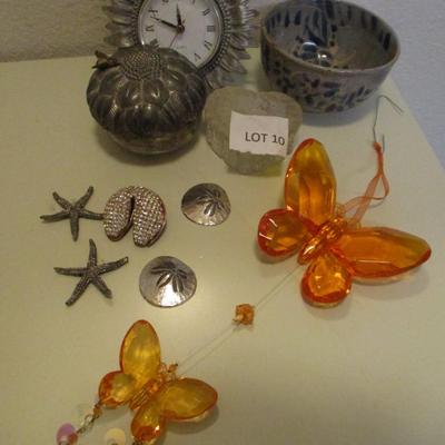 Assorted Decor- Butterfly, Clock