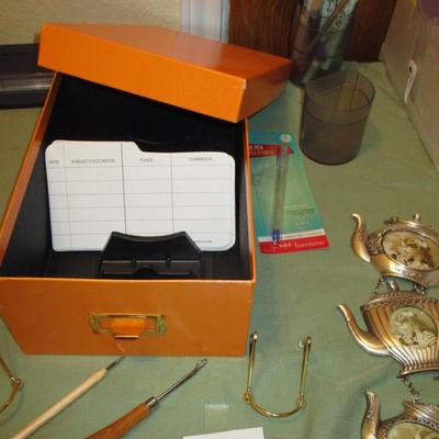 Crafting Supplies-Paper cutter, photo organizer