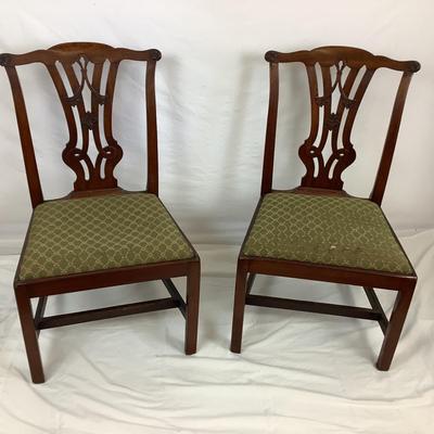 Lot. 6154. Pair of Antique Chippendale Chairs