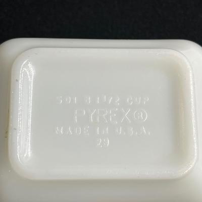 PYREX ~ Four (4) ~ Butterprint" ~Lidded Refrigerator Dishes