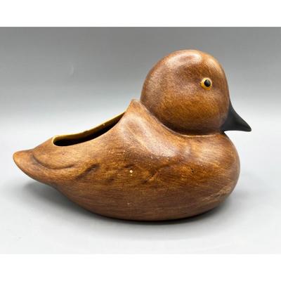 Vintage Brown Ceramic Home Decor Mallard Duck
