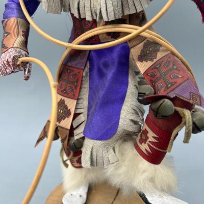 Retro Handmade Kachina Doll Statuette Figurine Native American Hoop Dancer