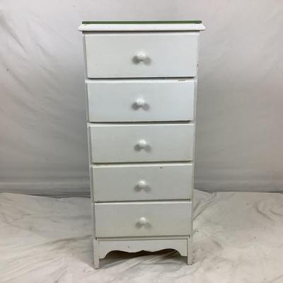 Lot. 6168. 5 Drawer Lingerie Chest in White