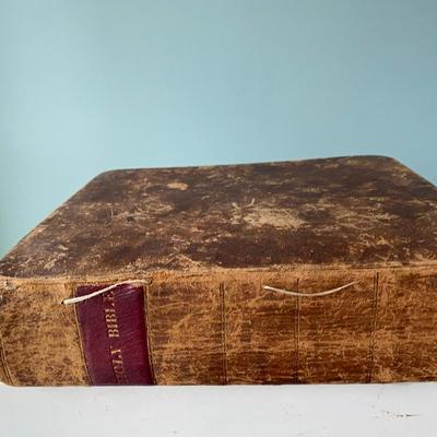 Antique 1795 Edinburgh Bible of Abel Richardson Woburn Mass Genealogy