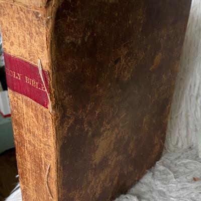 Antique 1795 Edinburgh Bible of Abel Richardson Woburn Mass Genealogy