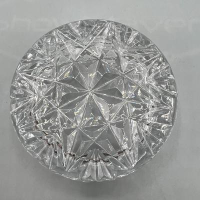Vintage Cut Crystal Glass Small Trinket Dish Bowl