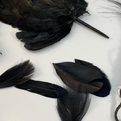 Black Vintage Feather Lot