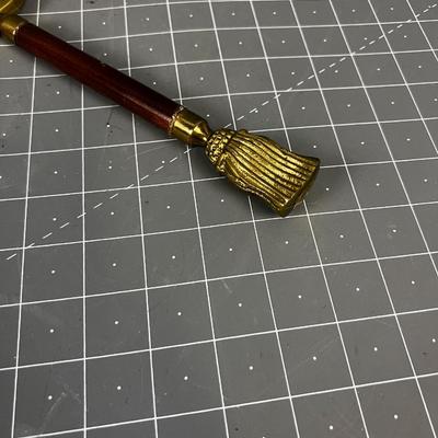 Brass And Wood Handled Magnifying Glass 
