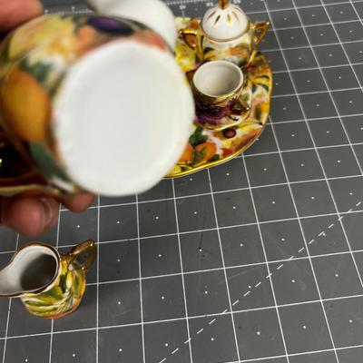Miniature Porcelain Tea Set, Pretty