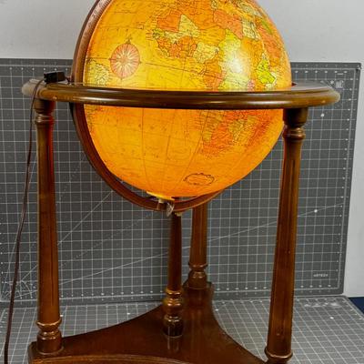 Light Up Globe in Wooden Stand  