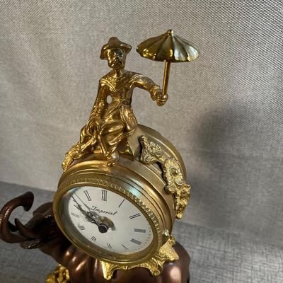 Imperial Brass Clock by Brevettato Made in Italy 