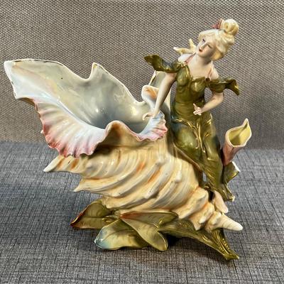 Art Nouveau Possibly Royal Dux Woman with Shell