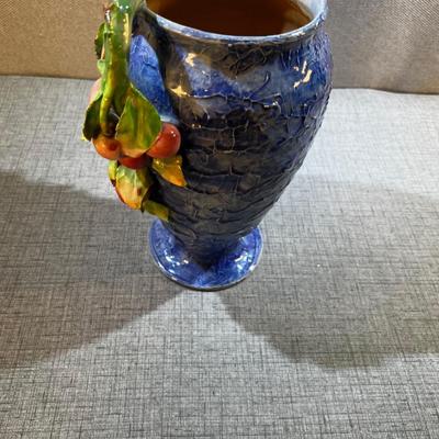 ITALIAN Capodimonte Vase with Figs 