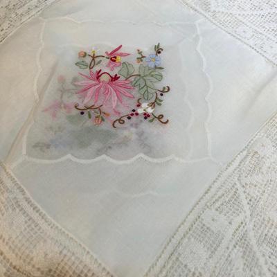 Lovely Sheer Embroidered Table Cloth