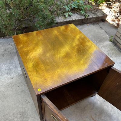 Walnut/Fruitwood Asian End Table