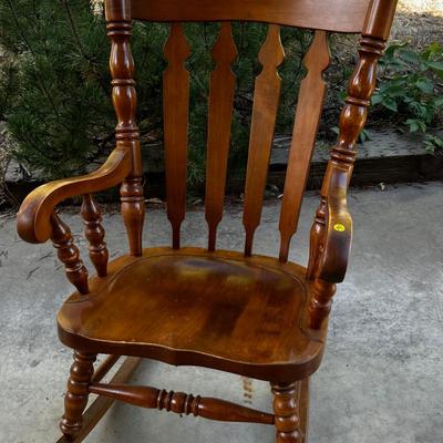 Turned Wood Rocking Chair