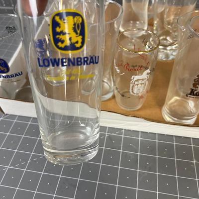 Cool ! Old German Beer Glasses 