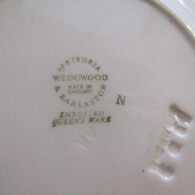 Two Vintage Wedgwood Embossed Queen's Ware Ashtrays (#121)