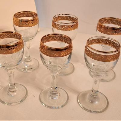Lot #10  Mid Century Modern Liqueur Glasses - set of 6
