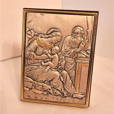Lot #13  Sterling Silver Front - Holy Family Art Piece - Italy