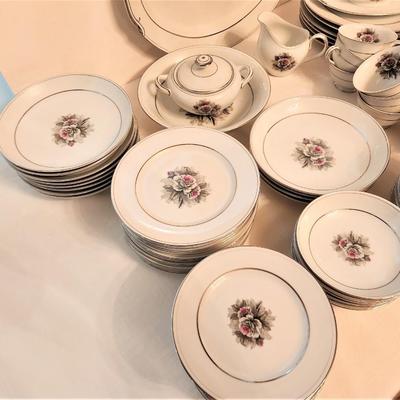 Lot #23  Large Set of Vintage Empress China Dinnerware 