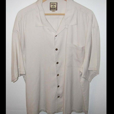 Lot AWW XXL Tommy Bahama Mens Button Hawaiian Shirt 100% Silk Short Sleeve TTG Pocket