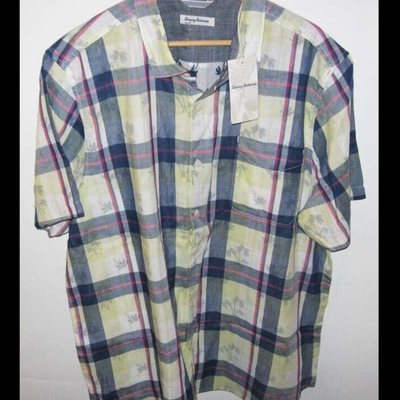 Lot AXX New With Tags  XXL Tommy Bahama Mens Button Hawaiian Shirt 100% Cotton Short Sleeve TTG