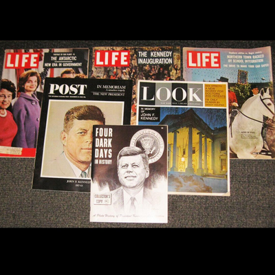 Lot BBB 6 Magazines President John Kennedy Jackie Election Assassination LIFE LOOK POST