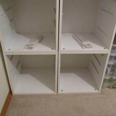 Laminated Wood Cube Shelves