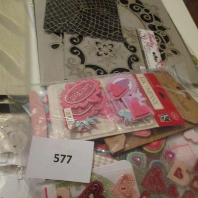 Scrapbook Supplies-- Hearts/Letters