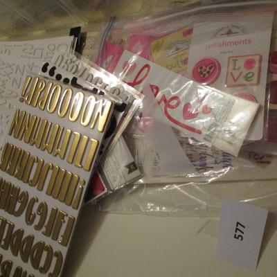 Scrapbook Supplies-- Hearts/Letters