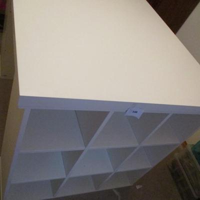 Wooden Craft Table w/Cubby Shelves
