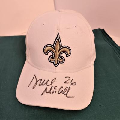 Lot #24  Deuce McAlister Autographed Saints Hat