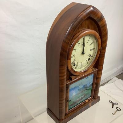 6179 Antique Rosewood Beehive Mantle Clock