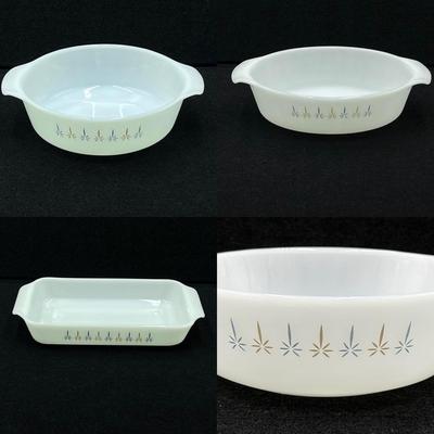 ANCHOR HOCKING ~ Three (3) Assorted ~ Candle Glow ~ Fire King Ovenware
