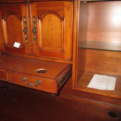 Aspen Cherry Computer Hutch