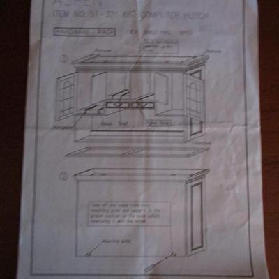 Aspen Cherry Computer Hutch