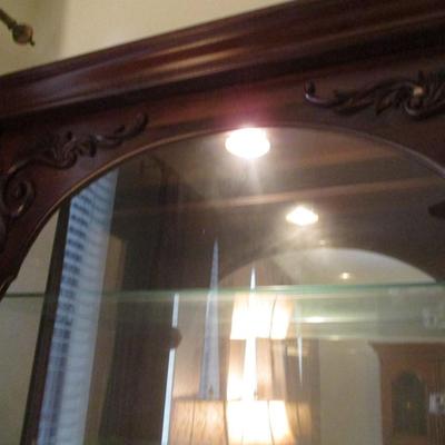 Lighted Curio Cabinet w/sliding Door