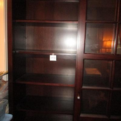 Cherry Bookcase w/sliding Doors