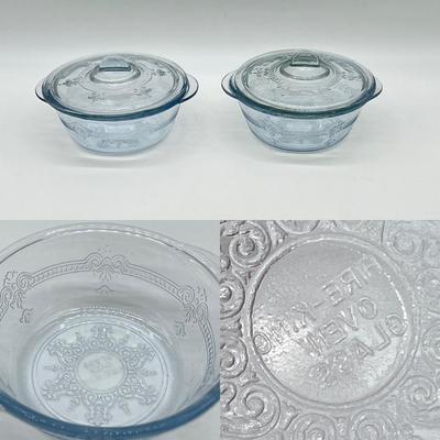 FIRE-KING ~ Sapphire Blue ~ Four (4) Assorted Glass Dishes