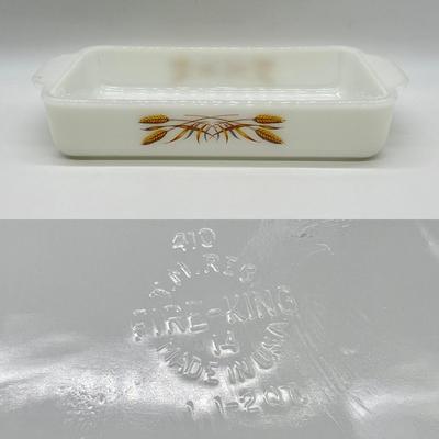ANCHOR HOCKING ~ Fire-King ~ Four (4) Assorted â€œWheatâ€ Casserole Dishes