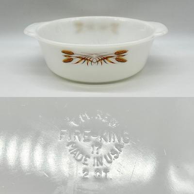 ANCHOR HOCKING ~ Fire-King ~ Four (4) Assorted â€œWheatâ€ Casserole Dishes