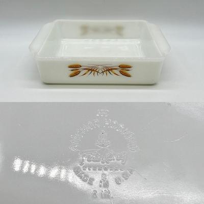 ANCHOR HOCKING ~ Fire-King ~ Four (4) Assorted â€œWheatâ€ Casserole Dishes
