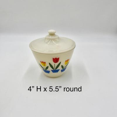 FIRE KING ~ Tulip ~ Five (5) Assorted Bowls