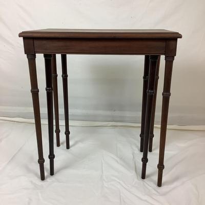 6185 Pair of Mahogany Nesting Tables