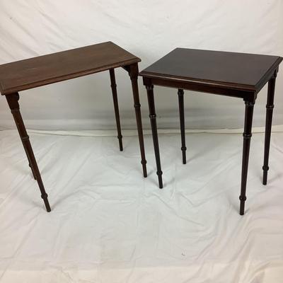 6185 Pair of Mahogany Nesting Tables