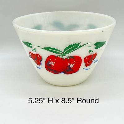 FIRE-KING ~ Apples & Cherries ~ Six (6) Assorted Pieces