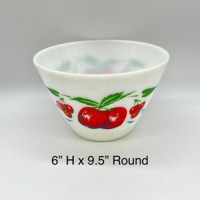 FIRE-KING ~ Apples & Cherries ~ Six (6) Assorted Pieces