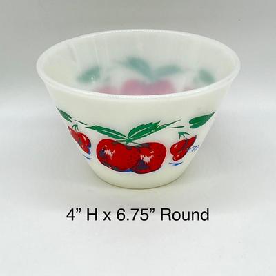 FIRE-KING ~ Apples & Cherries ~ Six (6) Assorted Pieces